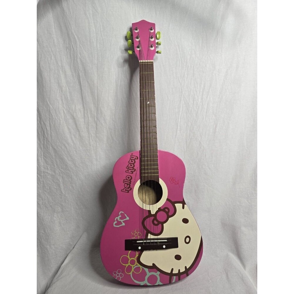 Hello Kitty Six String Acoustic 30" Guitar Pink - Missing String- READ